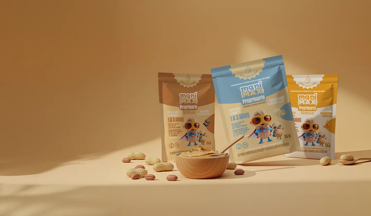 Productos Maní Max con crema de maní